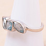 Topaz modrý prsten stříbro Ag 925 KO320