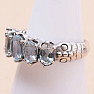 Topaz modrý prsten stříbro Ag 925 KO326