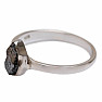 Diamant přírodní surový prsten stříbro Ag 925 R332