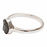 Diamant přírodní surový prsten stříbro Ag 925 R333