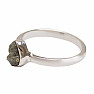 Diamant přírodní surový prsten stříbro Ag 925 R338