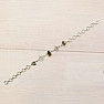 Vltavín, Herkimer diamant a meteorit Campo del Cielo náramek stříbro Ag 925 LOT35