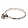 Diamant přírodní surový prsten stříbro Ag 925 R359
