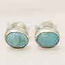 Larimar náušnice pecky stříbro Ag 925 37444