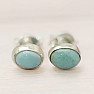 Larimar náušnice pecky stříbro Ag 925 37445