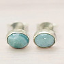 Larimar náušnice pecky stříbro Ag 925 37449