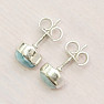 Larimar náušnice pecky stříbro Ag 925 37449