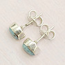 Larimar náušnice pecky stříbro Ag 925 37461