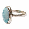 Larimar prsten stříbro Ag 925 R40