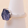 Tanzanit surový prsten stříbro Ag 925 LOT405