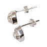Herkimer diamant náušnice pecky stříbro Ag 925 E616