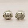 Herkimer diamant náušnice pecky stříbro Ag 925 E648