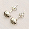 Herkimer diamant náušnice pecky stříbro Ag 925 E648