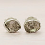 Herkimer diamant náušnice pecky stříbro Ag 925 E657
