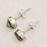 Herkimer diamant náušnice pecky stříbro Ag 925 E657