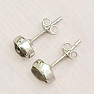 Herkimer diamant náušnice pecky stříbro Ag 925 E658