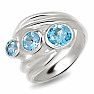 Topaz modrý prsten stříbro Ag 925 R5064BT
