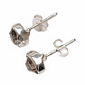 Herkimer diamant náušnice pecky stříbro Ag 925 E671