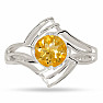 Citrín prsten stříbro Ag 925 R5087C