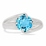 Topaz modrý prsten stříbro Ag 925 R5082BT
