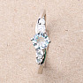 Prsten stříbrný s broušeným akvamarínem a zirkony Ag 925 011580 AQ