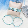 Larimar náramek z korálků 6 mm