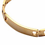 Náramek Watch band styl nerezová ocel barva zlata 21,5 cm