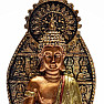 Buddha dotýkající se země na lotosovém květu thajská soška 18 cm