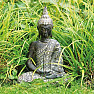 Buddha meditující thajská soška v šedém hávu 33 cm