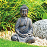 Buddha meditující japonská soška hnědá 30 cm