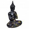 Buddha modlící se thajská soška starožitný vzhled černá barva