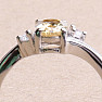 Prsten stříbrný s broušeným citrínem a zirkony Ag 925 026295 CT