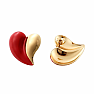 Náušnice z nerezové oceli Red Hearts
