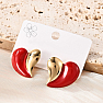 Náušnice z nerezové oceli Red Hearts