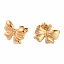 Náušnice z nerezové oceli Mašle Gold 1,2 cm