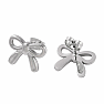 Náušnice z nerezové oceli Mašle Silver 1,1 cm