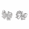 Náušnice z nerezové oceli Mašle Silver 1,2 cm