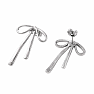 Náušnice z nerezové oceli Mašle Silver 2 cm