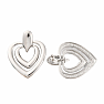 Náušnice z nerezové oceli Double Hearts