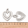 Náušnice z nerezové oceli Double Hearts