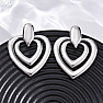 Náušnice z nerezové oceli Double Hearts