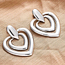 Náušnice z nerezové oceli Double Hearts