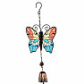 Zvonkohra kovová Motýl žlutooranžovomodrý se zvonkem