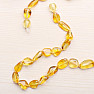 Jantar citronový náhrdelník plochý