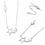 Stříbrný rhodiovaný náhrdelník Silver Stars
