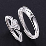 Sada rhodiovaných stříbrných prstenů Couple Rings