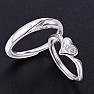 Sada rhodiovaných stříbrných prstenů Couple Rings