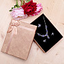 Papírová dárková krabička s mašlí na sady šperků 12,5 x 16 cm