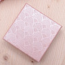 Papírová dárková krabička růžová na prsteny a náušnice 7,5 x 7,5 cm