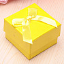 Papírová dárková krabička žlutá na prsteny 5 x 5 cm